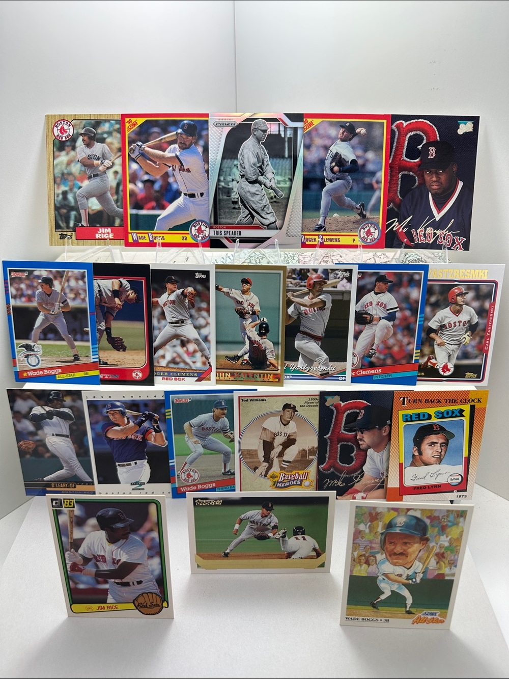 Wade Boggs/Carl Yastzresmki Red Sox legends lot of 20 Roger Clemens/Jim Rice/